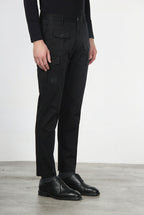 George Coolpocket pantalone cargo uomo in gabardina carrot fit ①
