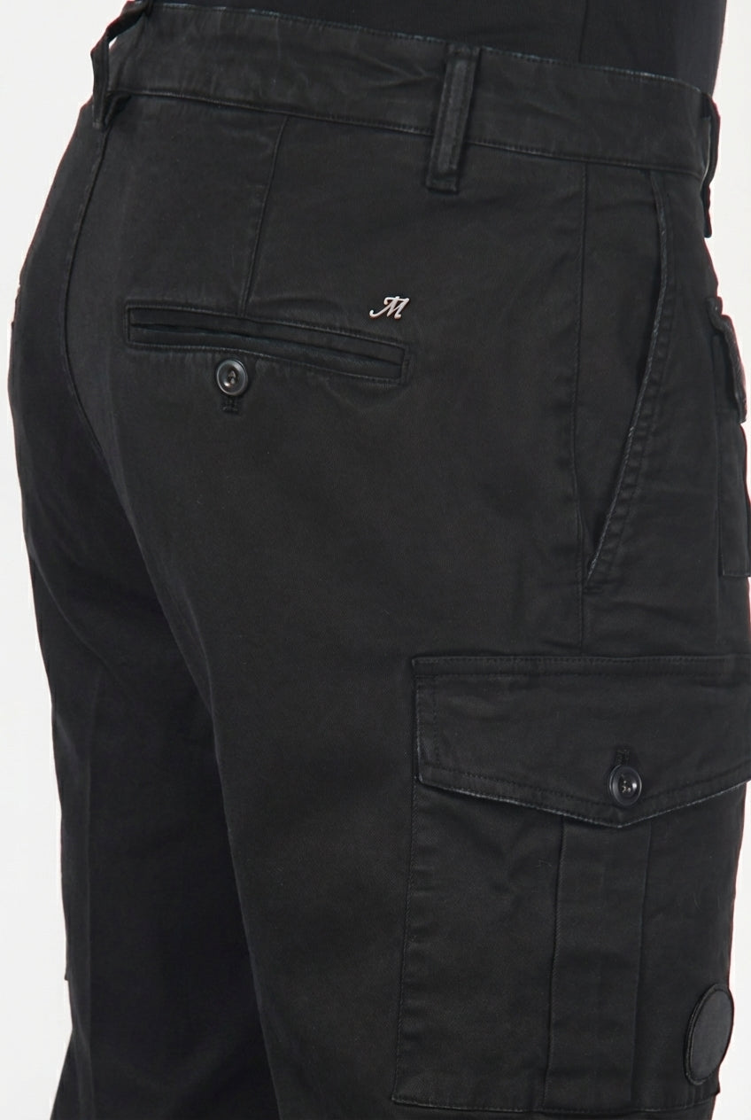 George Coolpocket pantalone cargo uomo in gabardina carrot fit ①