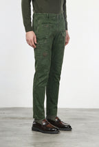 George Coolpocket pantalone cargo uomo in gabardina carrot fit ①