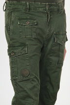 George Coolpocket pantalone cargo uomo in gabardina carrot fit ①