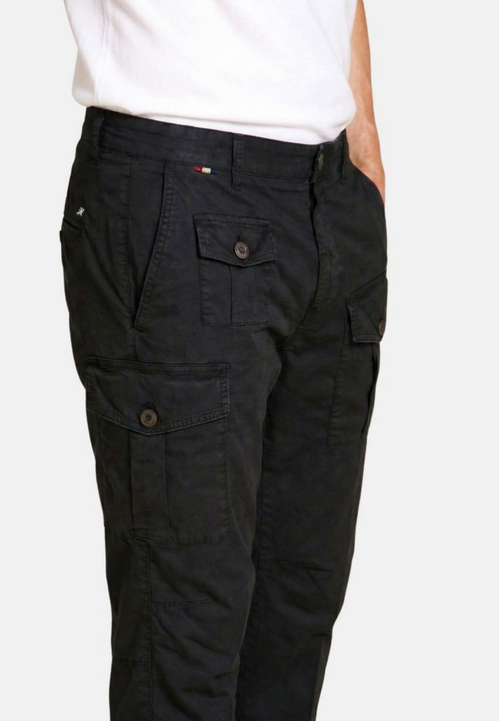 George Coolpocket pantalone cargo uomo in twill leggero stretch Logo Edition carrot fit ①