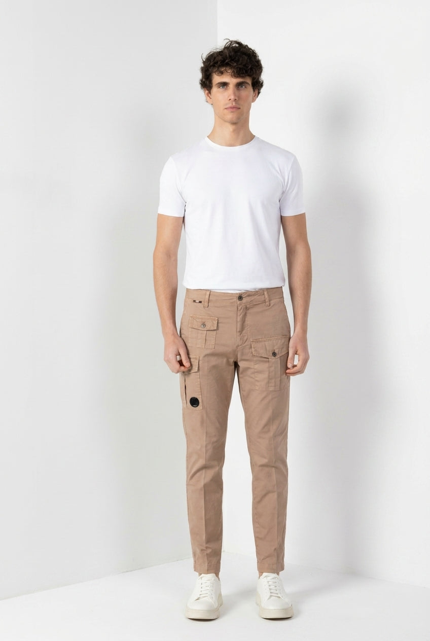 George Coolpocket Hose Cargo Herren aus leichtem Stretch-Twill Logo Edition carrot fit ①
