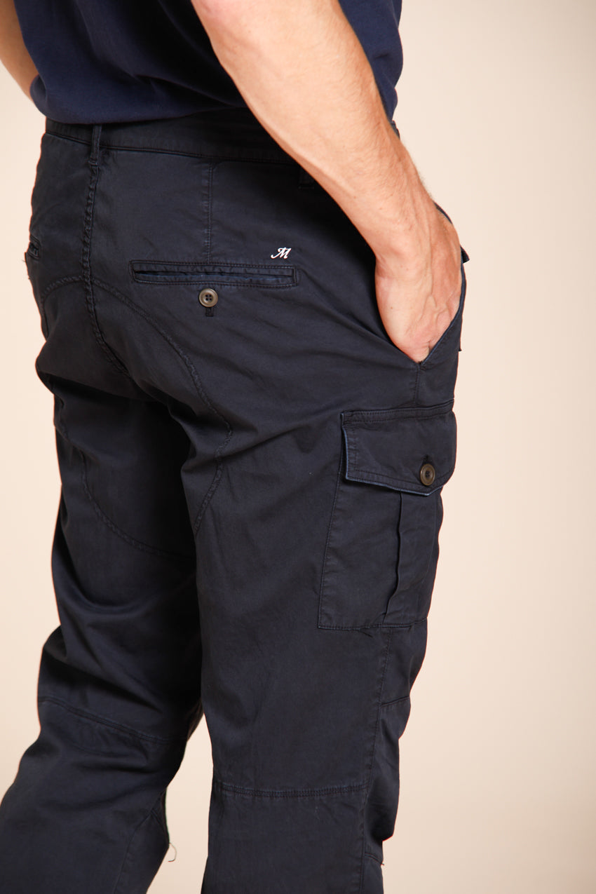 George Coolpocket men's cargo pants in lightweight stretch twill Logo Edition carrot fit ①