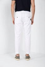 John Coolkhinos pantalón chino hombre en satén stretch Logo Edition carrot fit ①