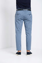 John Coolkhinos men's chino pants in stretch satin Logo Edition carrot fit ①