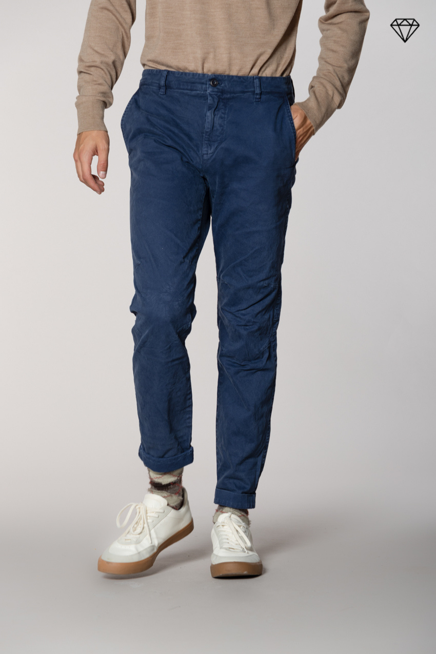 John Coolkhinos pantalon chino homme en gabardine logo edition carrot fit ①