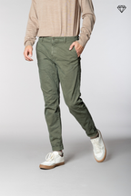 John Coolkhinos pantalon chino homme en gabardine logo edition carrot fit ①