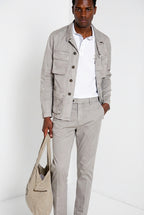 Osaka 1 Pince delamere pantalon chino homme en gabardine stretch carrot fit