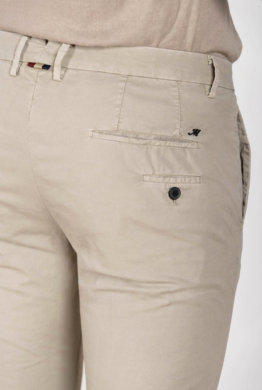 Torino delamere pantalone chino uomo in gabardina stretch slim fit