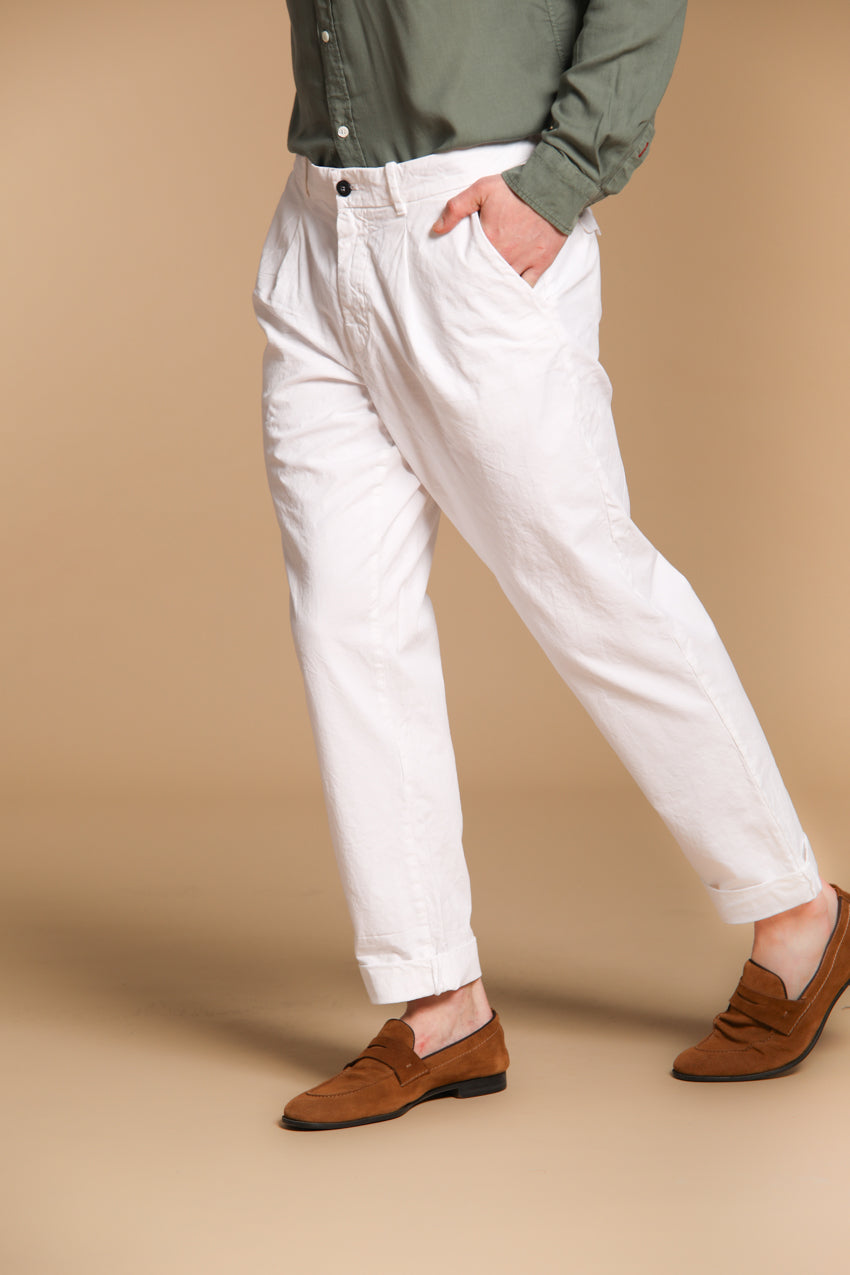 Pinces 22 pantalone chino uomo in canvas oxford relaxed fit