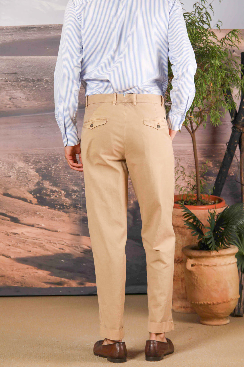 Pinces 22 men's chino pants in oxford canvas with a relaxed fit