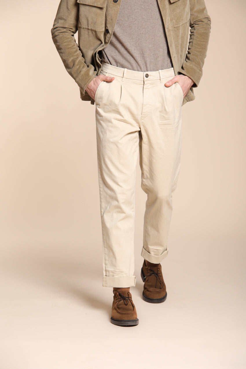 Pinces pantalon chino homme en gabardine relaxed fit