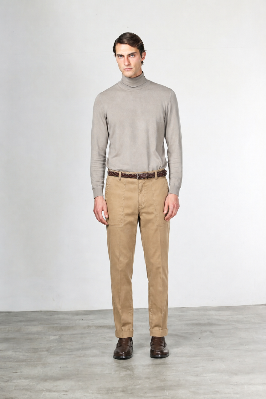 Prescott Fatigue men’s chino pants in gabardine with relaxed fit