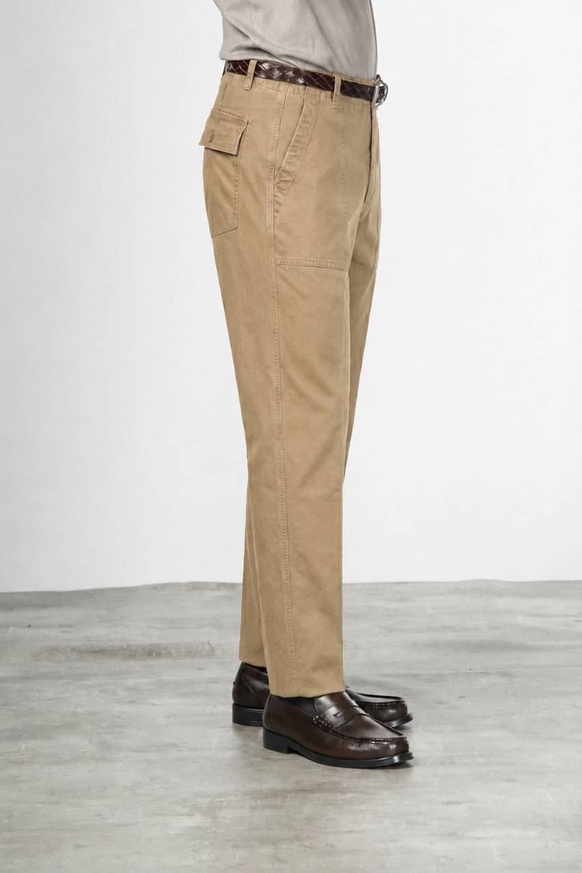 Prescott Fatigue men’s chino pants in gabardine with relaxed fit