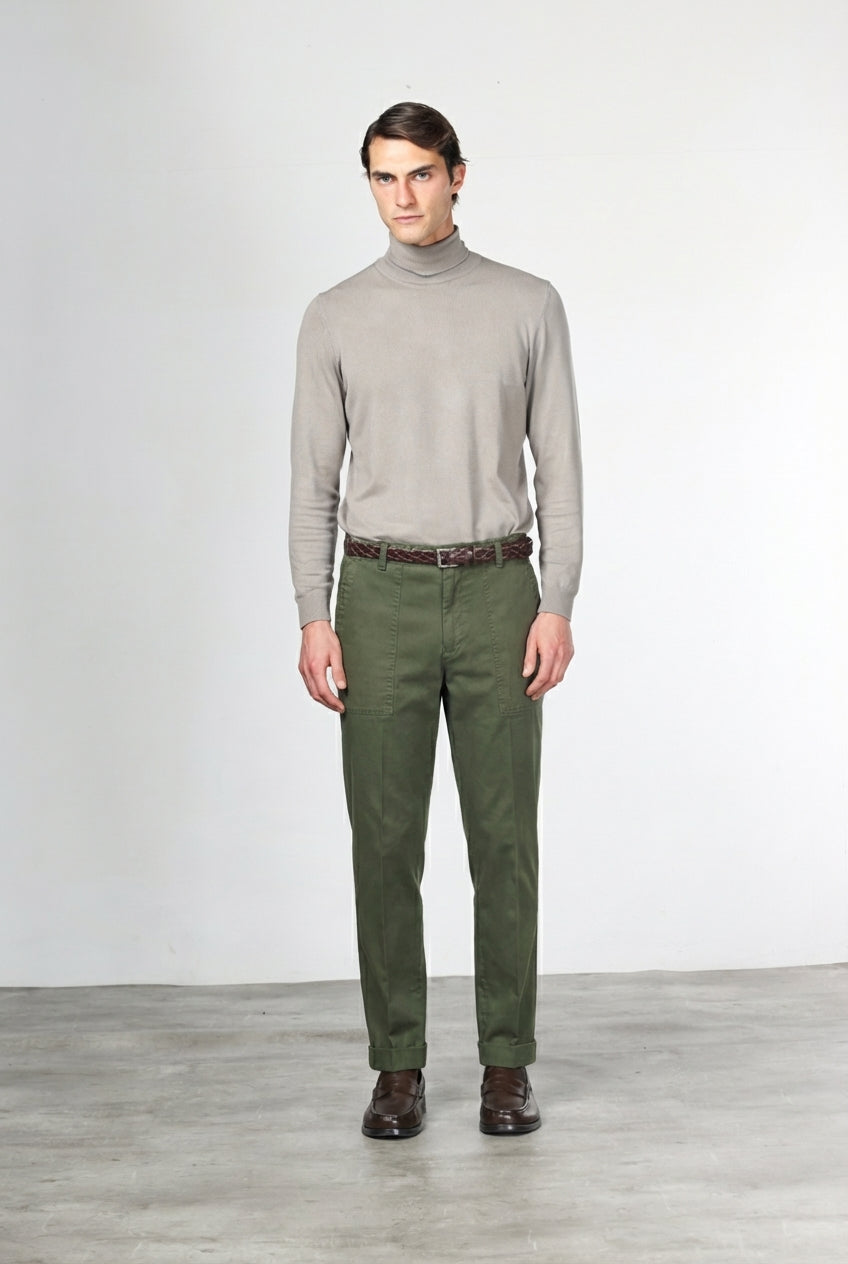 Prescott Fatique pantalone chino uomo in gabardina relaxed fit