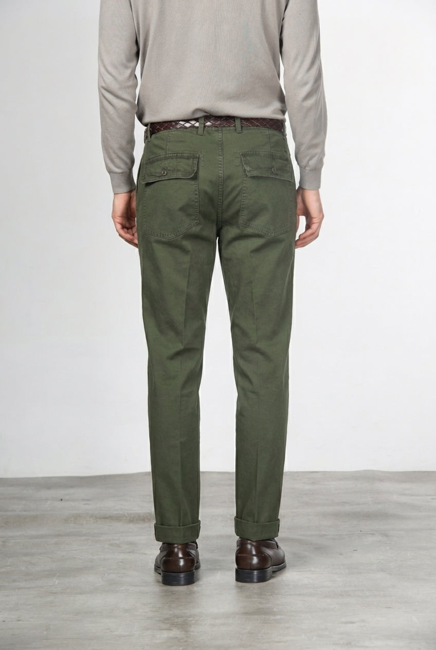 Prescott Fatique pantalone chino uomo in gabardina relaxed fit