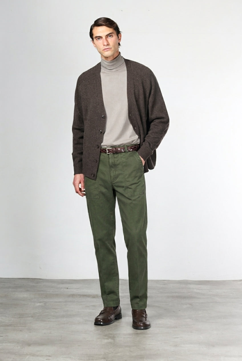 Prescott Fatique pantalone chino uomo in gabardina relaxed fit