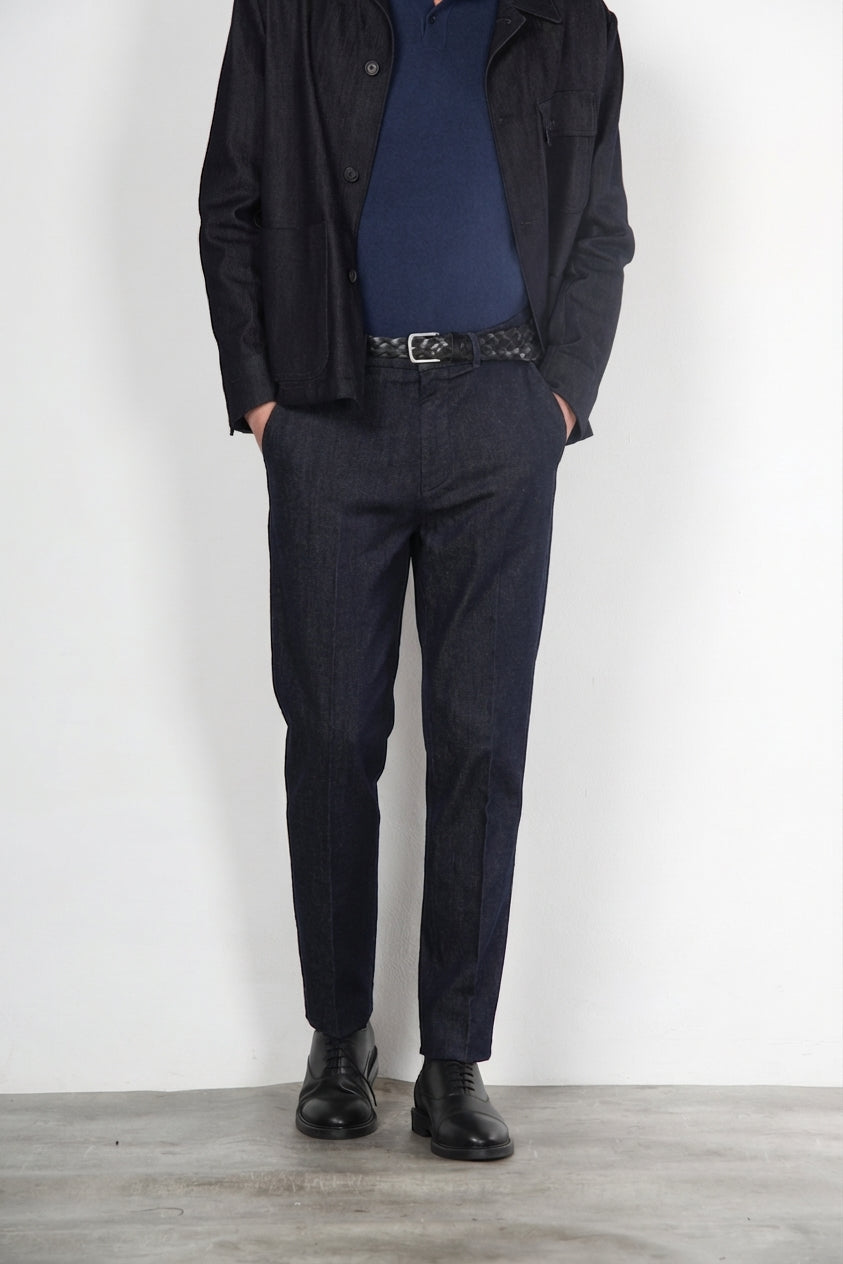 Chinos men’s chino pants in technical stretch denim with relaxed fit