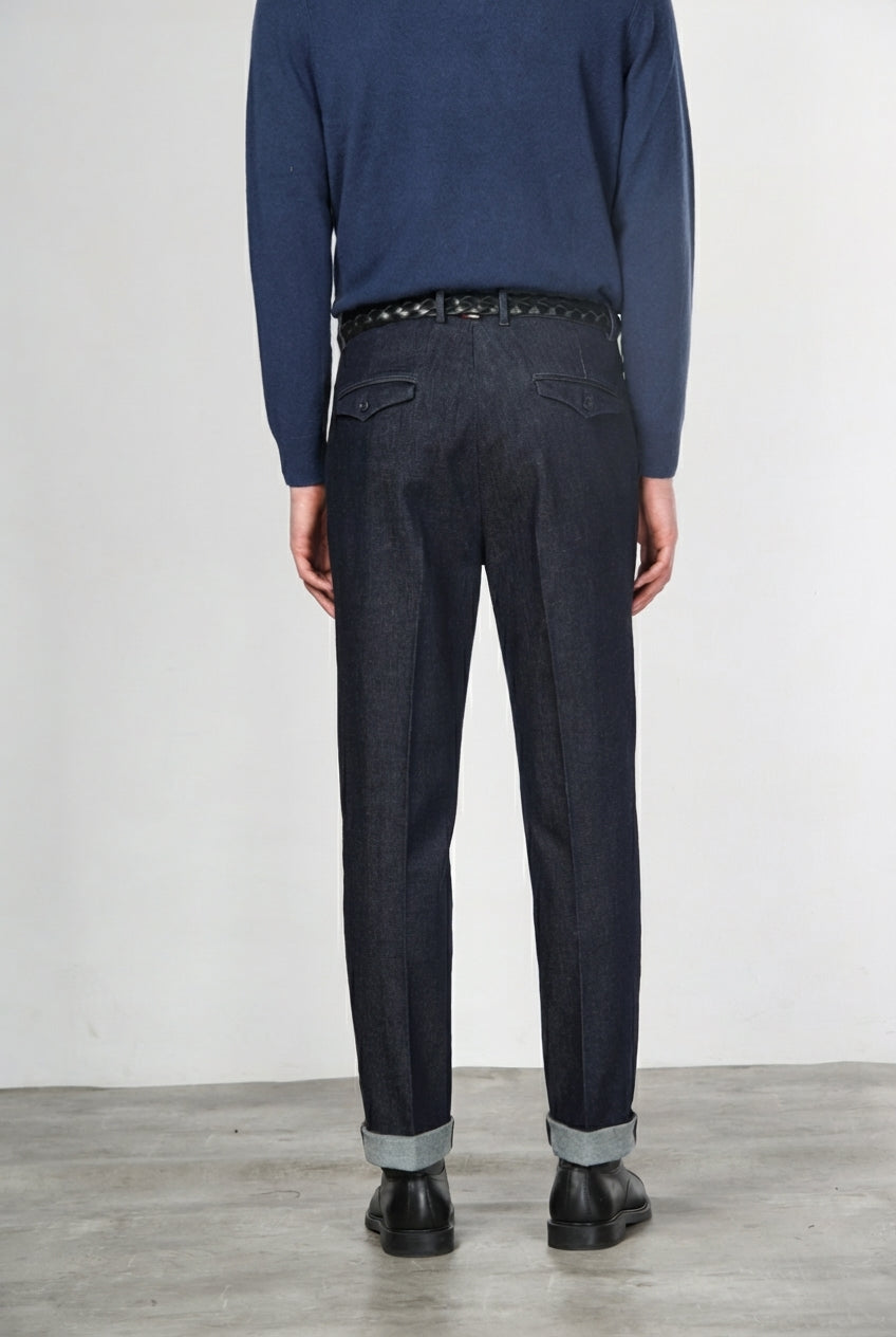 Chinos men’s chino pants in technical stretch denim with relaxed fit