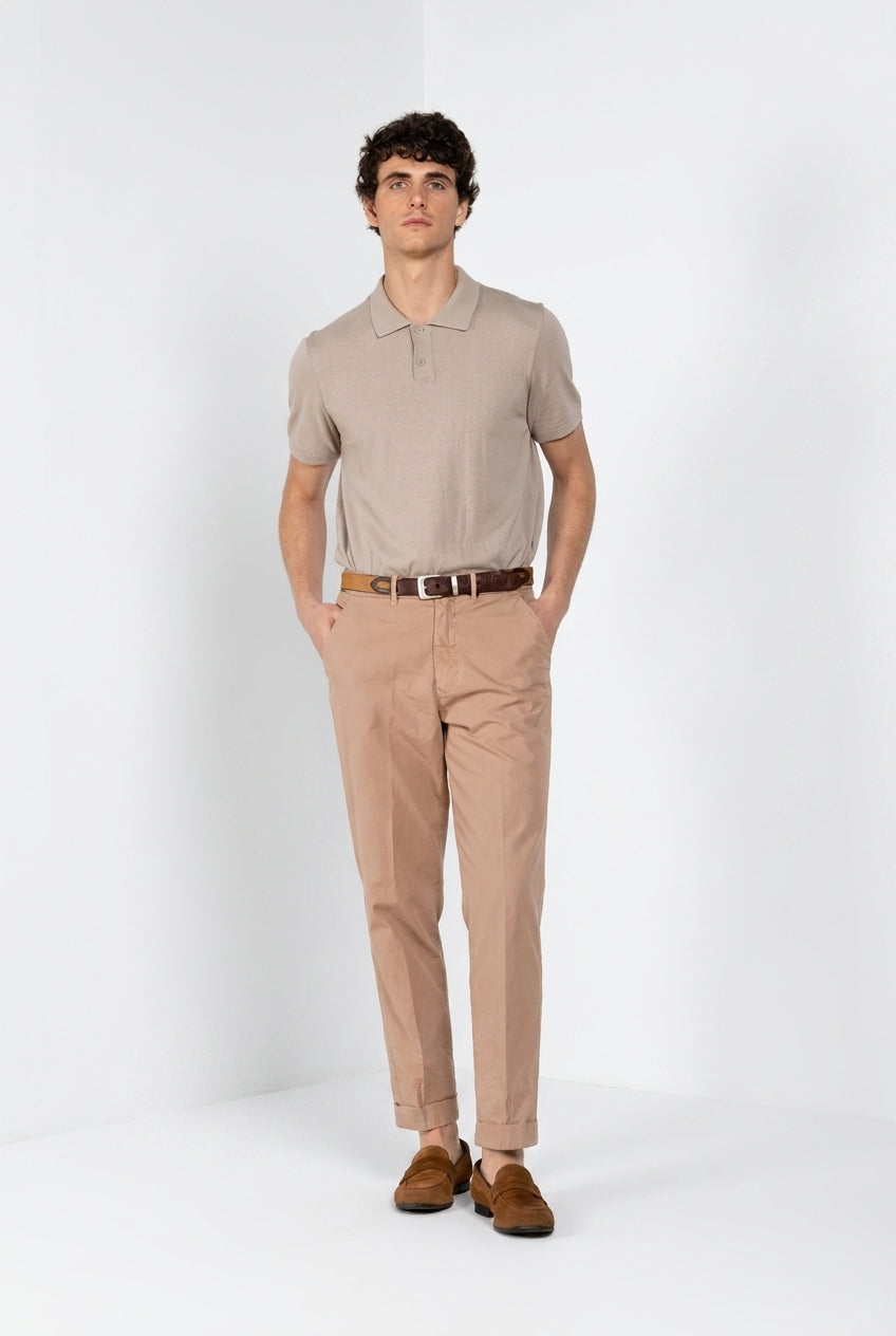 Chinos pantalone chino uomo in canvas oxford relaxed fit