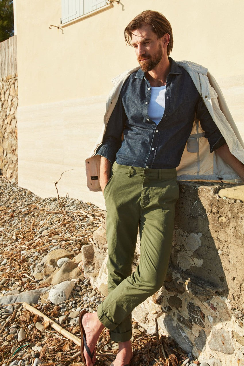 Chinos men's chino pants in oxford canvas relaxed fit