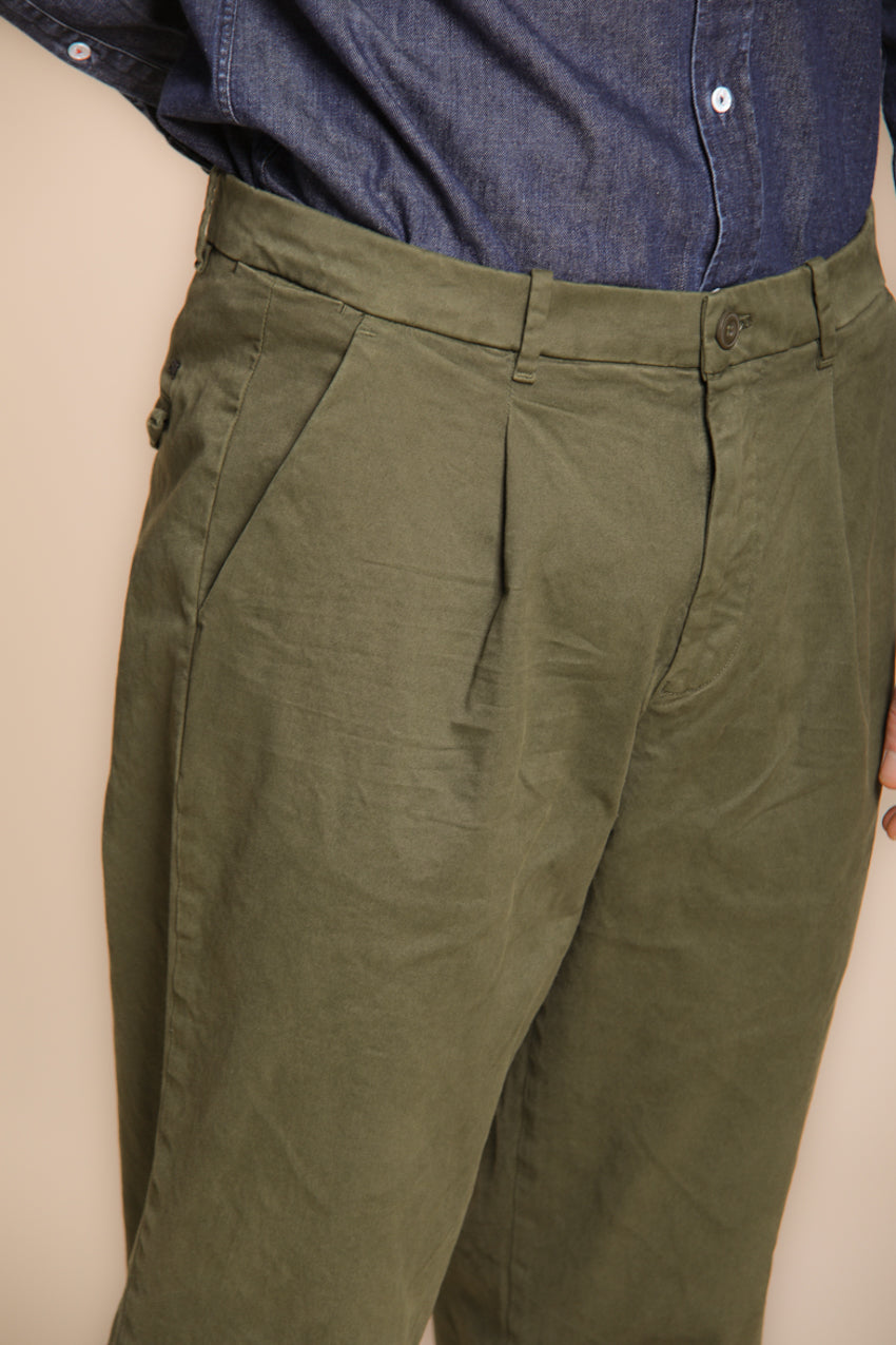 Pinces pantalon chino homme en gabardine relaxed fit