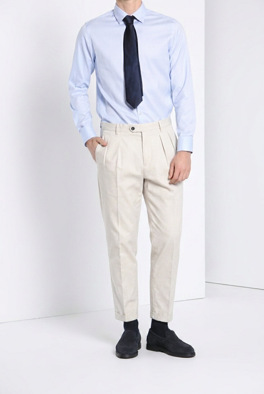 Don Johnson 2 Pinces men’s chino pants in bull carrot fit