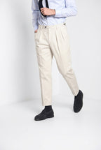Don Johnson 2 Pinces men’s chino pants in bull carrot fit