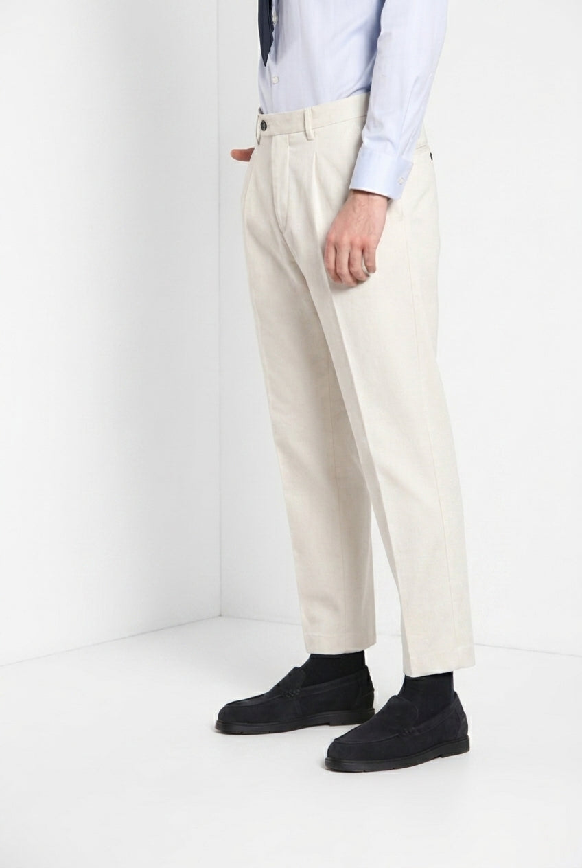 Don Johnson 2 Pinces men’s chino pants in bull carrot fit