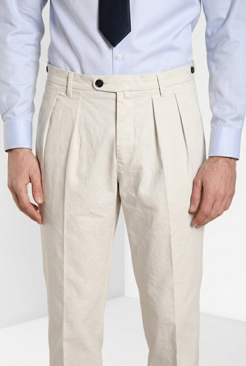 Don Johnson 2 Pinces men’s chino pants in bull carrot fit
