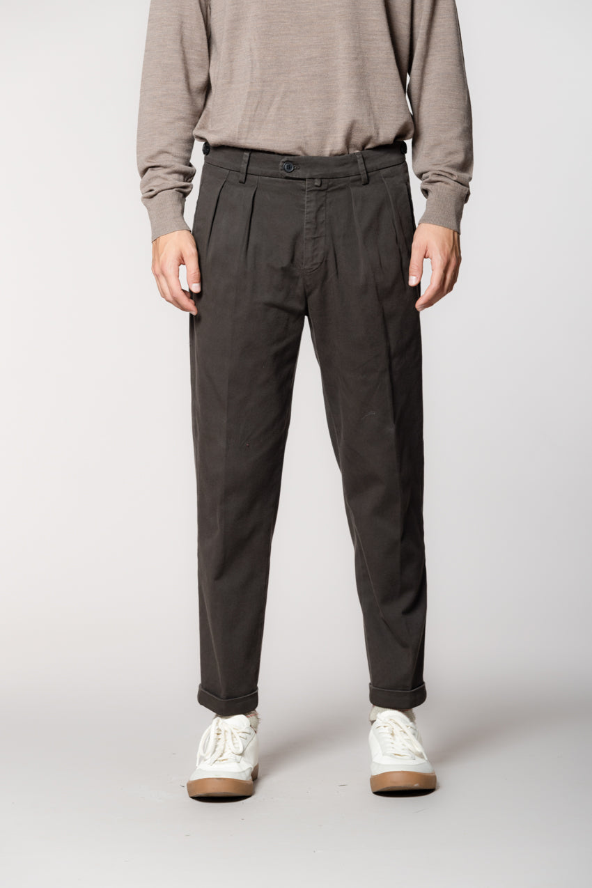 Don Johnson 2 Pinces pantalon chino homme en bull carrot fit