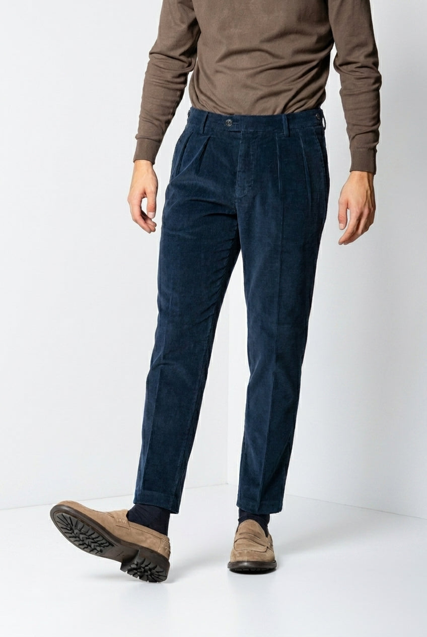 Don Johnson 2 Pinces men’s chino pants in 500-wale corduroy carrot fit
