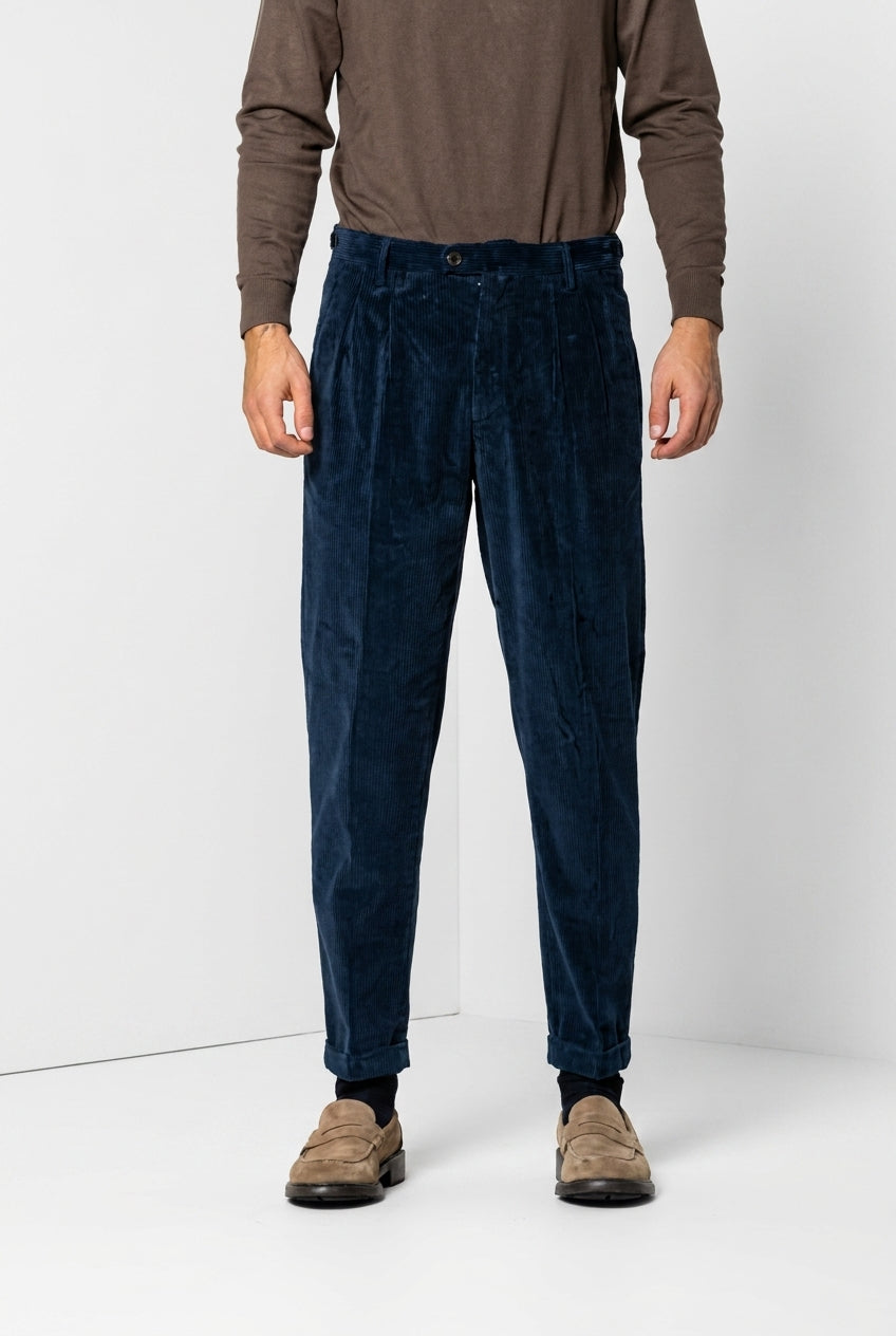 Don Johnson 2 Pinces men’s chino pants in 500-wale corduroy carrot fit