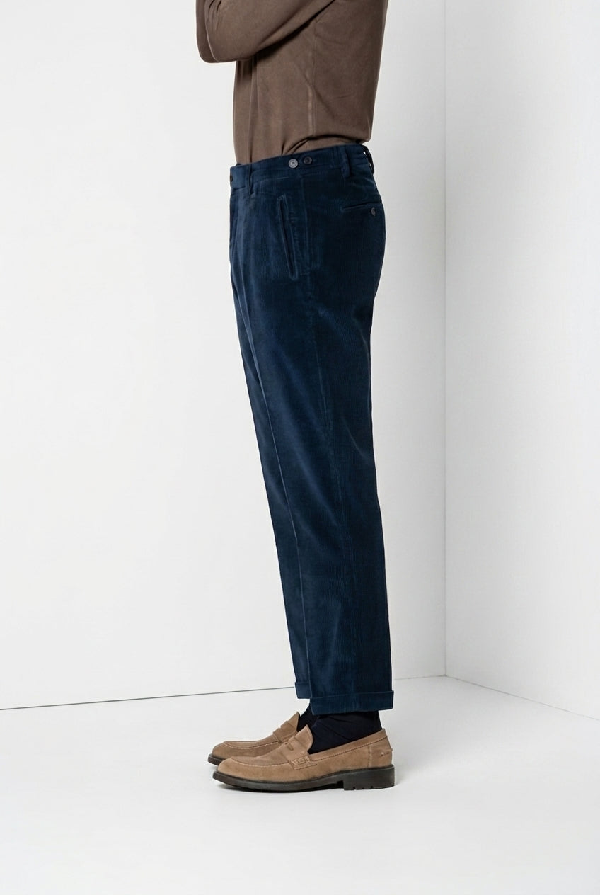 Don Johnson 2 Pinces men’s chino pants in 500-wale corduroy carrot fit