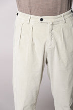 Don Johnson 2 Pinces pantalone chino uomo in velluto 500 righe carrot fit