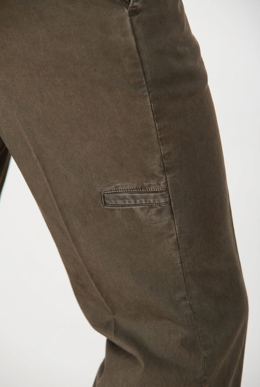Madison M74 men's chino pants in lightweight stretch twill carrot fit