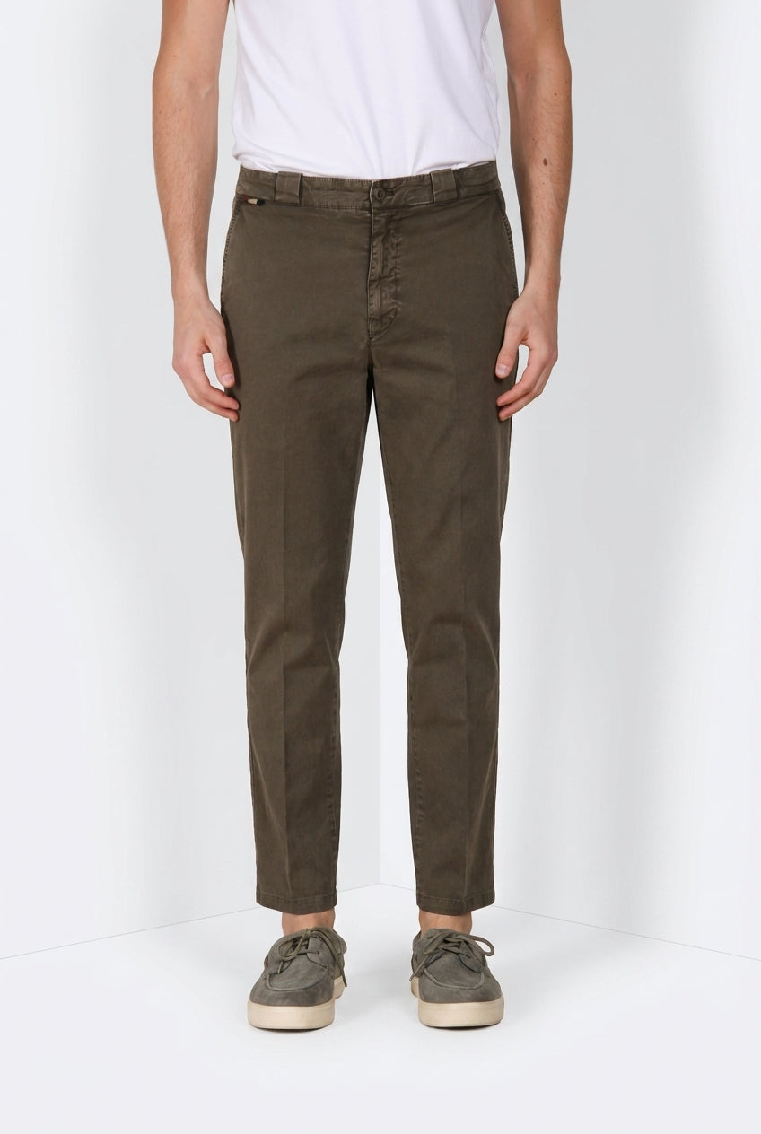 Madison M74 men's chino pants in lightweight stretch twill carrot fit