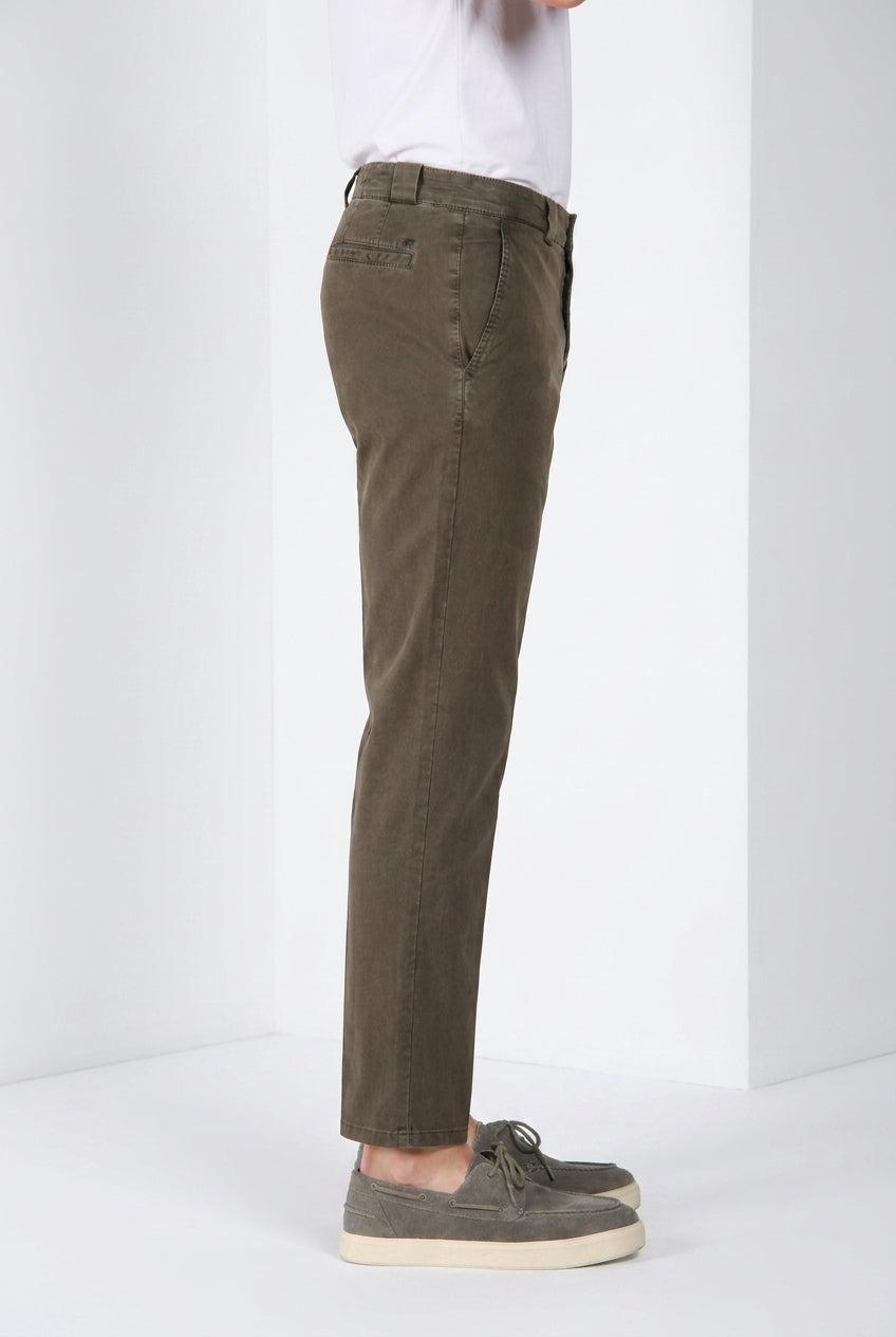 Madison M74 men's chino pants in lightweight stretch twill carrot fit