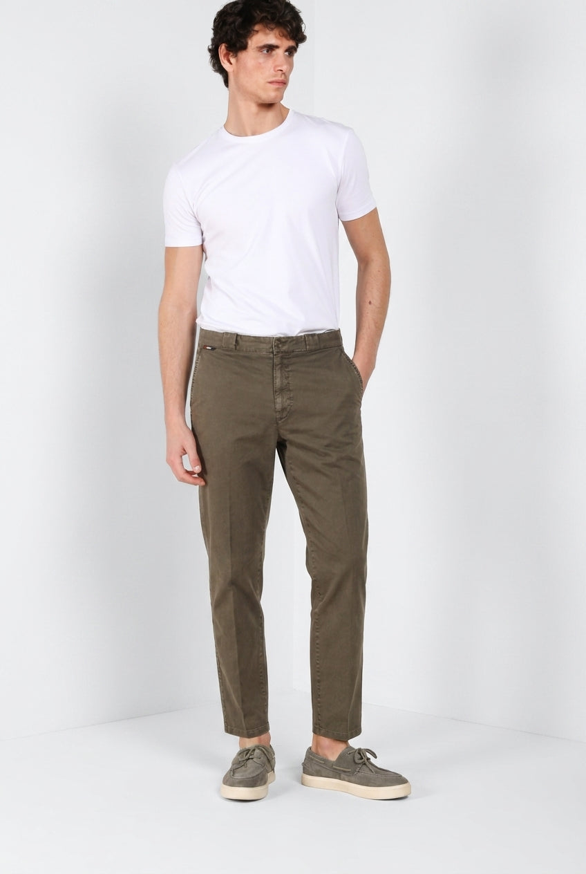 Madison M74 men's chino pants in lightweight stretch twill carrot fit