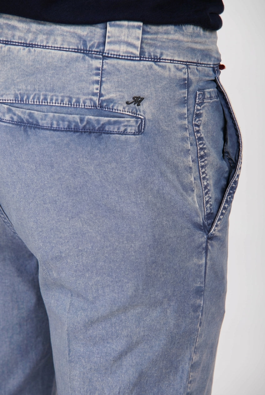 Madison M74 pantalone chino uomo in twill leggero stretch carrot fit