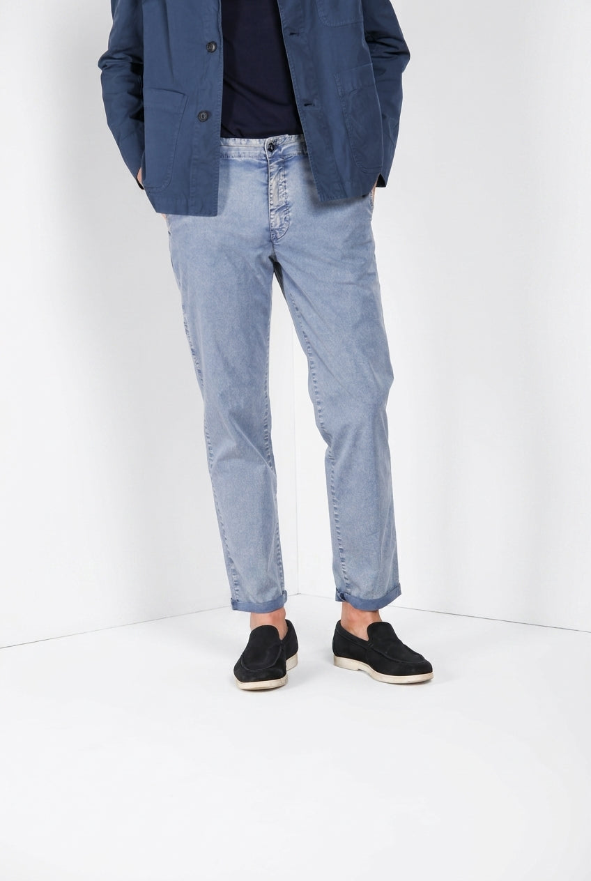 Madison M74 pantalone chino uomo in twill leggero stretch carrot fit