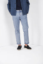 Madison M74 pantalone chino uomo in twill leggero stretch carrot fit