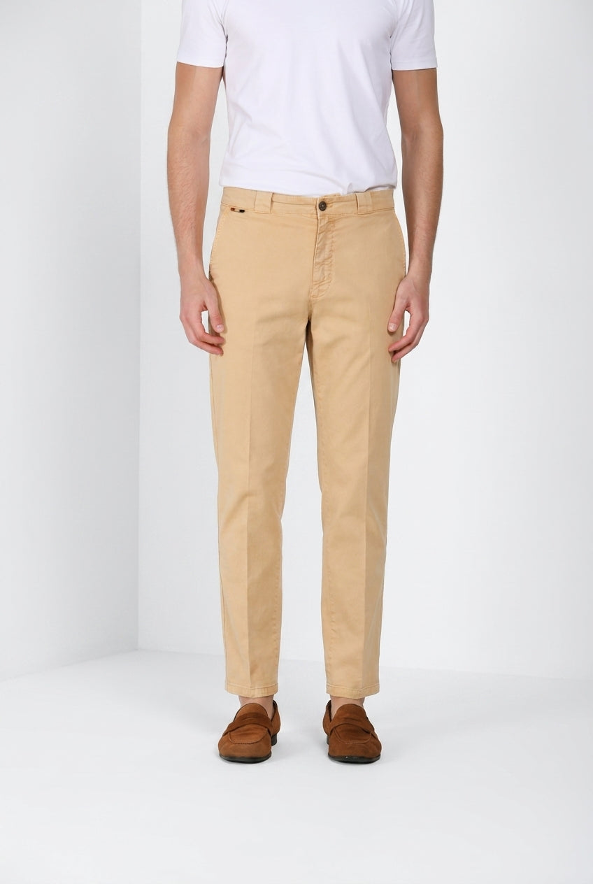 Madison M74 men's chino pants in stretch lightweight twill carrot fit