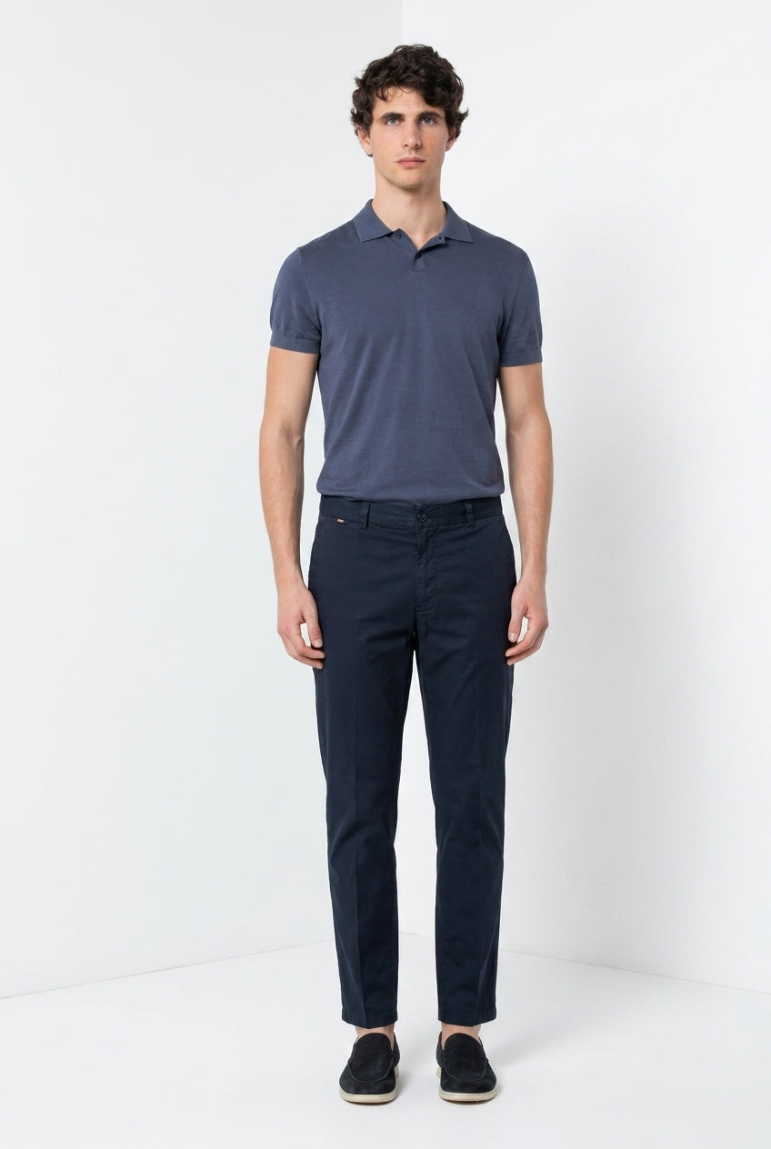 Madison M74 pantalon chino homme en twill léger stretch carrot fit