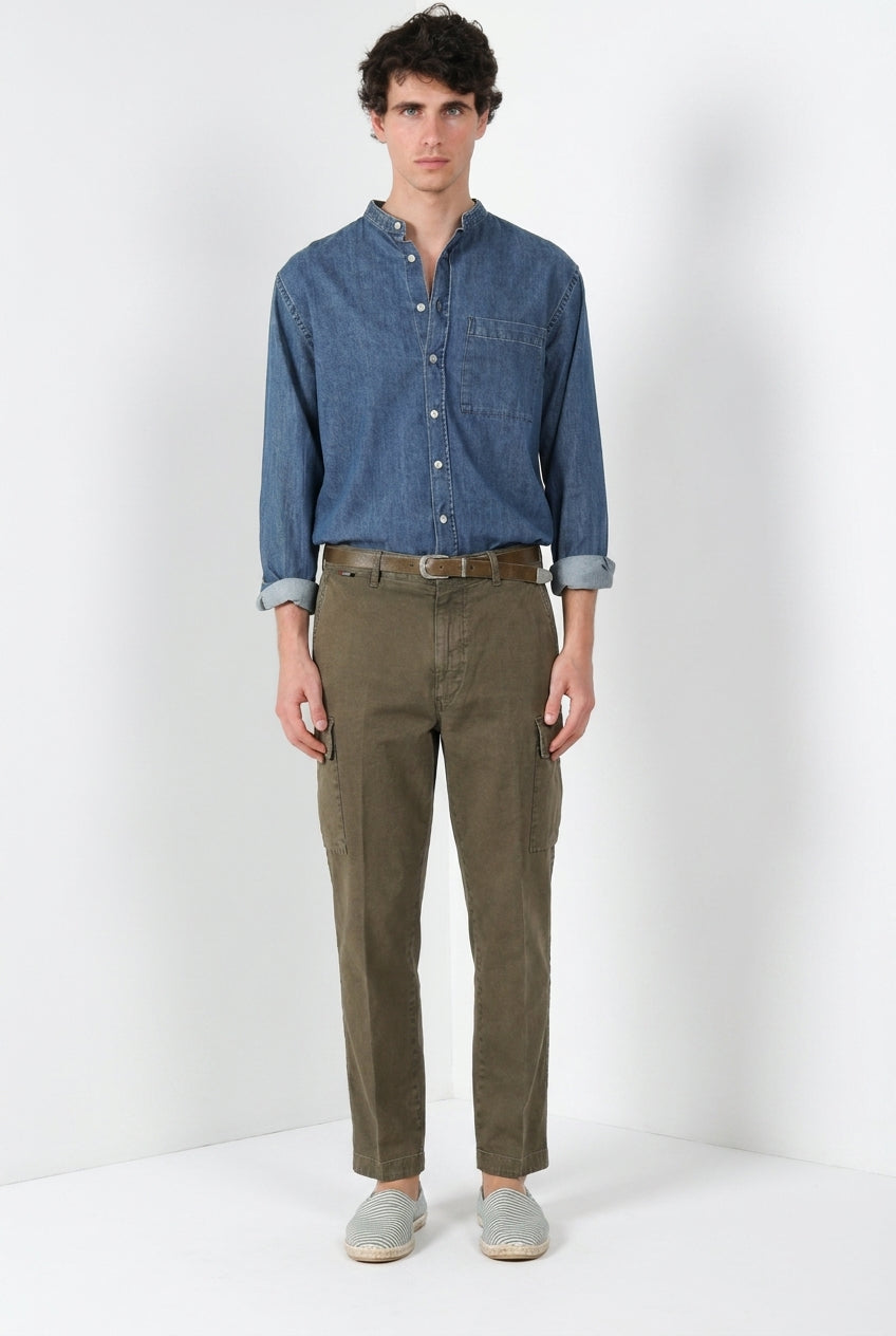 Chile M74 men's cargo pants in slub panama relaxed fit ①