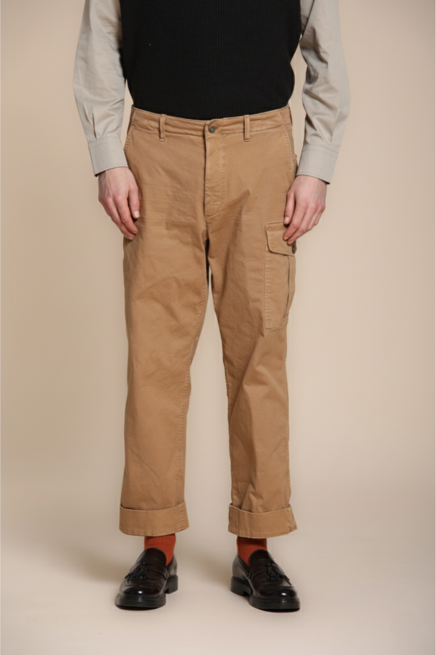 San Juan M74 pantalone cargo uomo in gabardina relaxed fit
