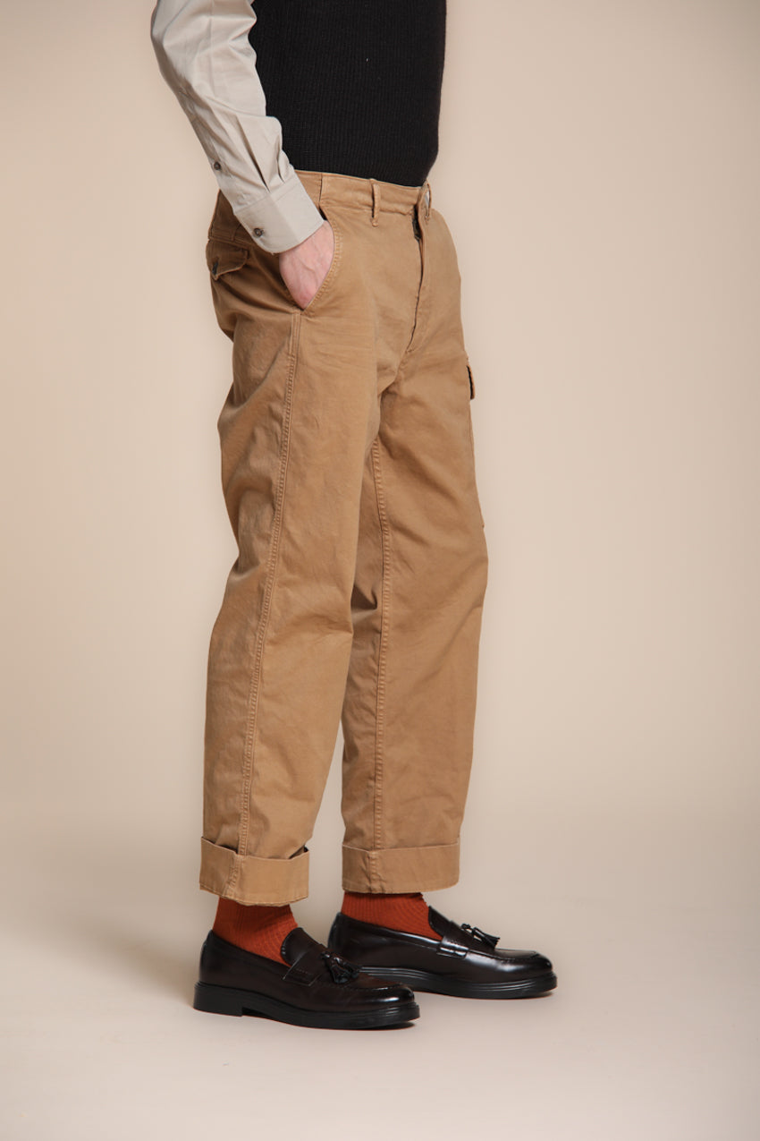 Foto 4 San Juan M74 pantalone cargo uomo in gabardina relaxed fit