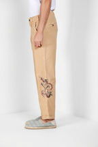 Denver M74 pantalón cargo hombre en panamá flameado relaxed fit ①