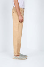 Denver M74 pantalón cargo hombre en panamá flameado relaxed fit ①