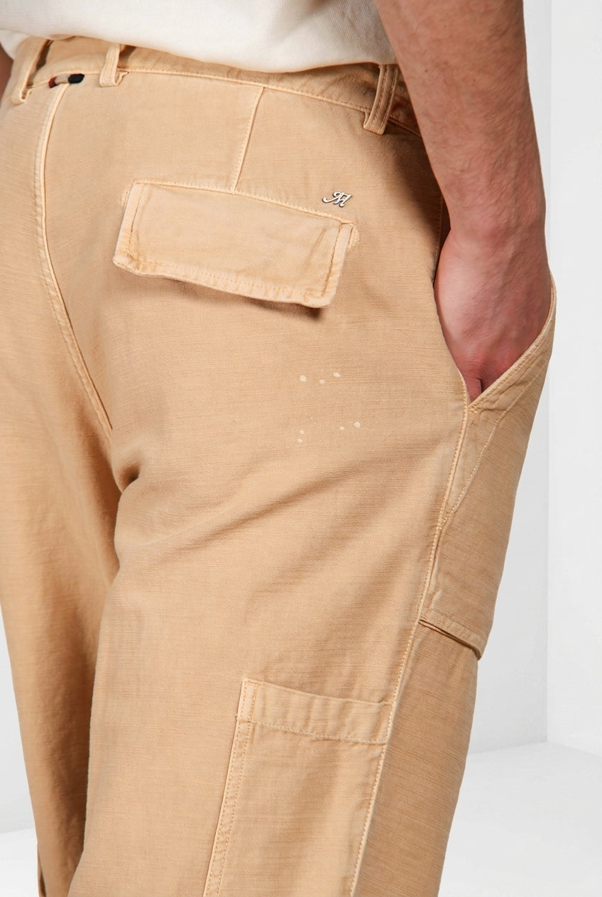 Cuba Work M74 pantalone cargo uomo in cotone fiammato relaxed fit ①